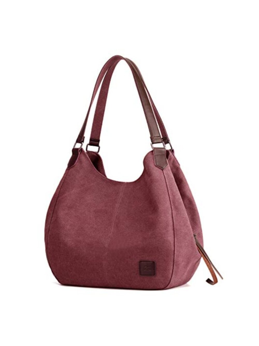 Canvas Shoulder Bag Multi-Pocket Tote Purse Cotton Canvas Handbag Hobo